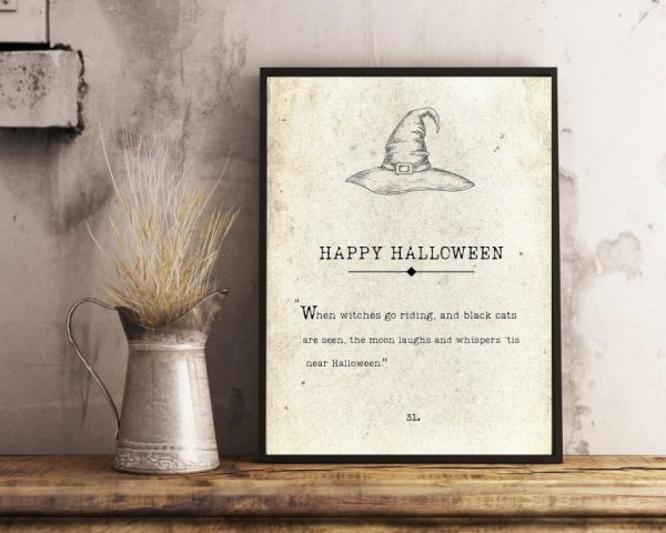 Happy Halloween Canvas Witch Gift For Halloween